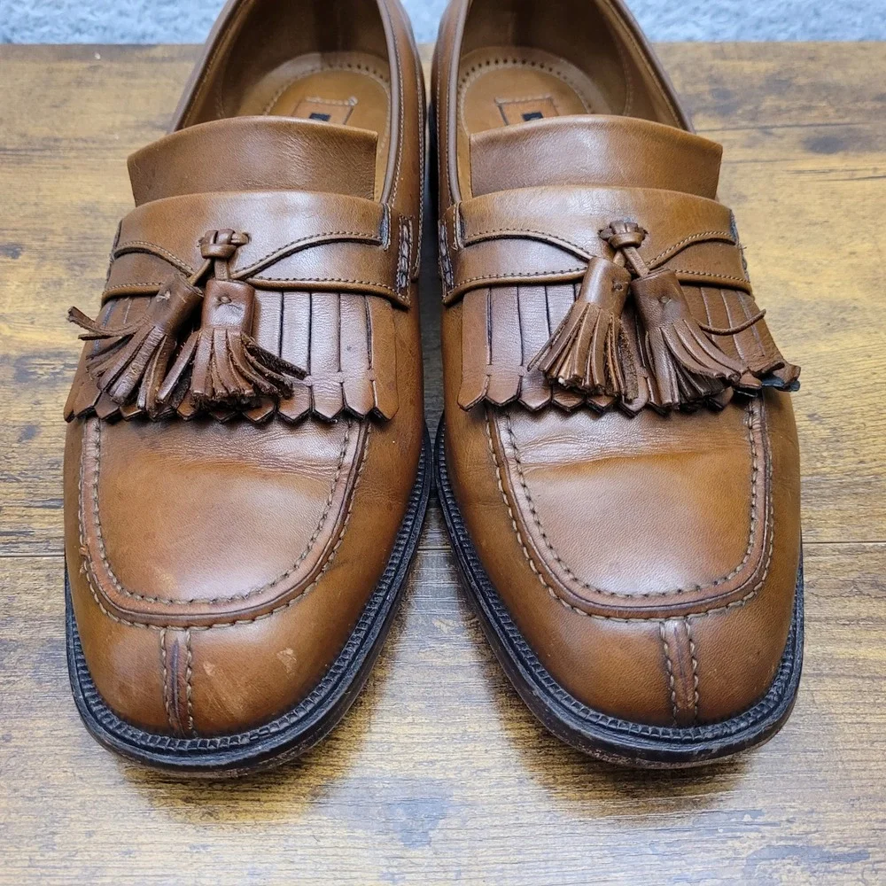 Florsheim‎ Mens Tassel Loafers Leather Dress Shoes Brown Size 10 India